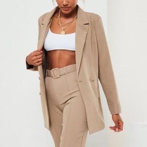 Petite stone co ord long blazer